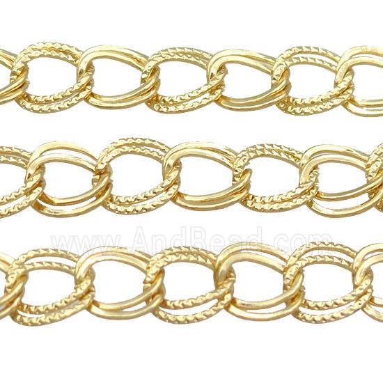 copper chain, double, gold plated