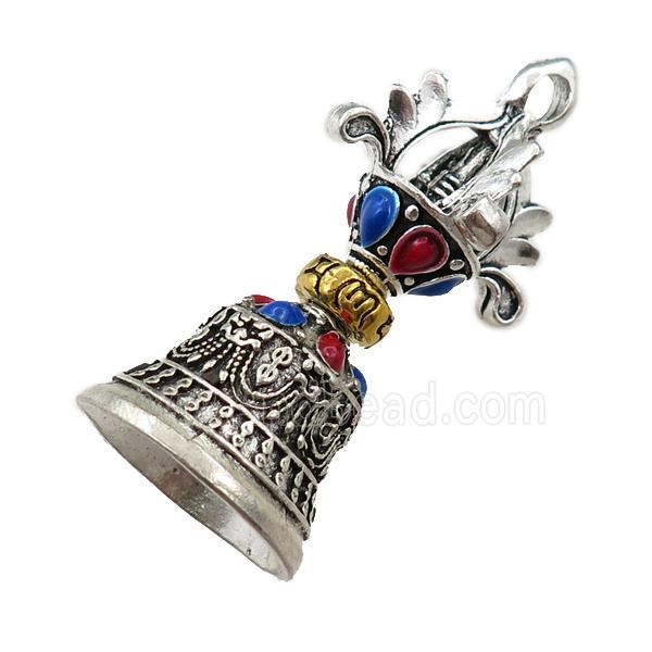 Tibetan KingKong Bell charm zinc pendant