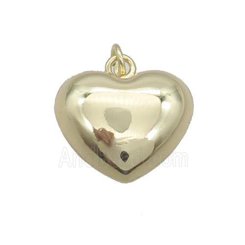 Copper Heart Pendant Polished Hollow Gold Plated