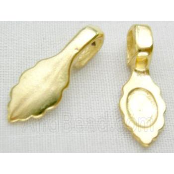 Glue on Bail, copper, gold plated