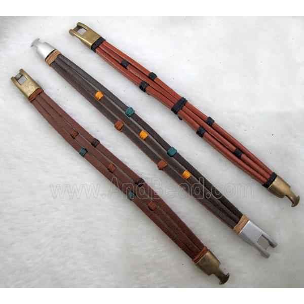 Genuine Leather Bracelet, Mix