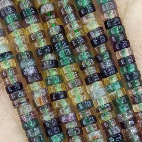 Natural Fluorite Heishi Beads Multicolor