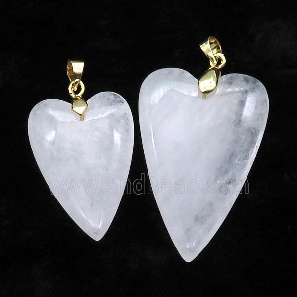 Clear Quartz Heart Pendant