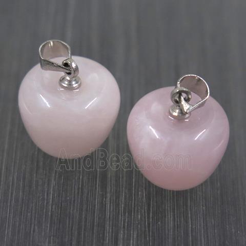 Rose Quartz apple pendant