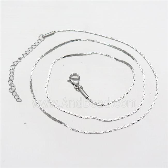 Raw Stainless Steel Necklace Chain