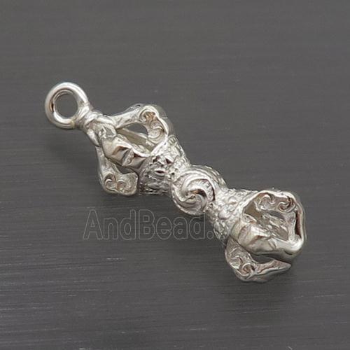 Sterling Silver Pendant Tibetan Dorje Vajra Pestle